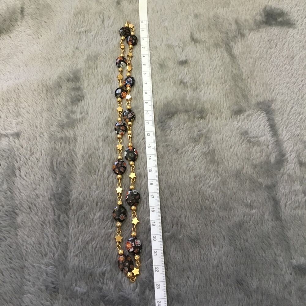 Gold Unique Multi-Bead Necklace - Picture 6 of 6